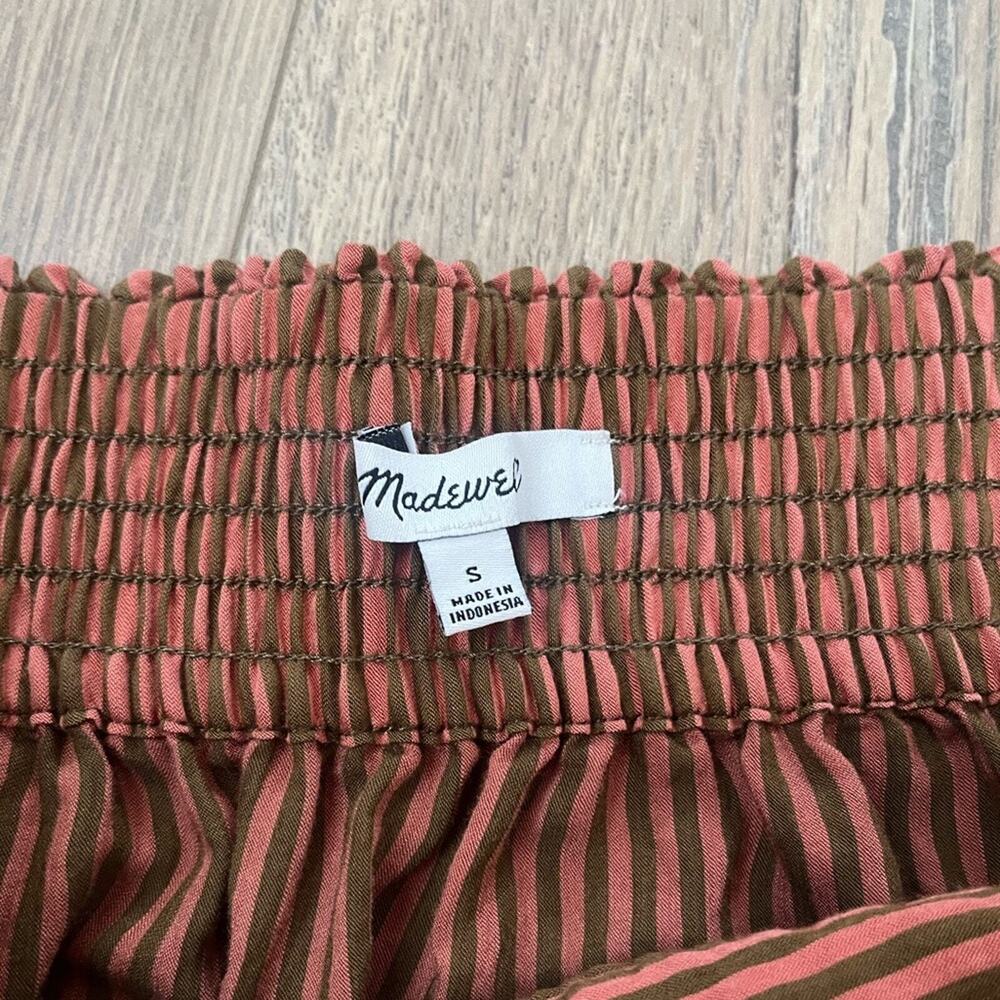 Madewell Tie-Waist Tiered Midi Skirt in Stripe SZ S - Picture 5 of 6